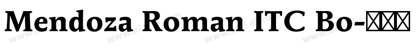 Mendoza Roman ITC Bo字体转换